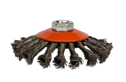 Щетка для УШМ М14/115 мм выгнутая сталь витая VMX 511727 купить в Новом Уренгое