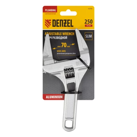 Ключ разводной Denzel 205 мм, алюминиевый 15755 купить в Новом Уренгое