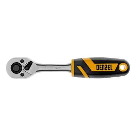 Ключ-трещотка 1/4&quot;  Denzel 14031, 90 зубьев, с быстрым сбросом, CrV купить в Новом Уренгое
