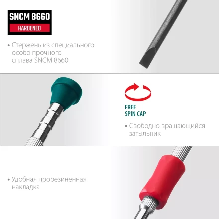 Набор Precision-6: часовые отвертки для особо точных работ, металлическая рукоятка с противоскользящей накладкой, жало из специальной стали SNCM8660. 25679 купить в Новом Уренгое