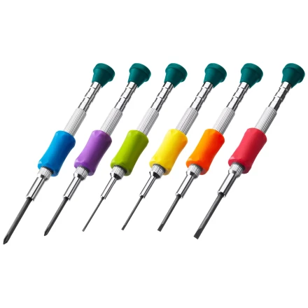 Набор Precision-6: часовые отвертки для особо точных работ, металлическая рукоятка с противоскользящей накладкой, жало из специальной стали SNCM8660. 25679 купить в Новом Уренгое