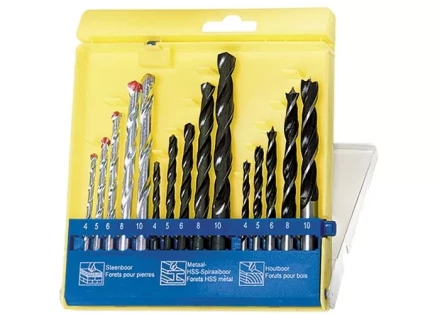 Набор сверл по бетону металлу дереву 4-5-6-8-10 мм 15 шт пластиковый бокс SPARTA 725085 купить в Новом Уренгое