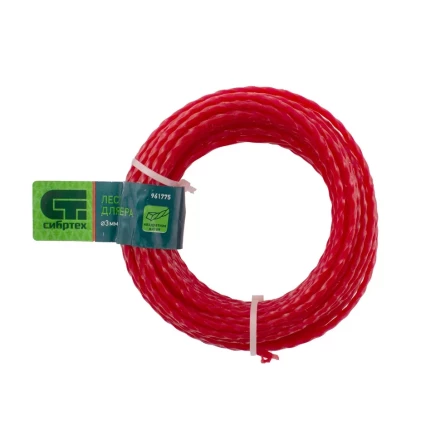Леска для триммера квадратная витая, 3,0 мм х 10 м, Россия Сибртех 961775 купить в Новом Уренгое