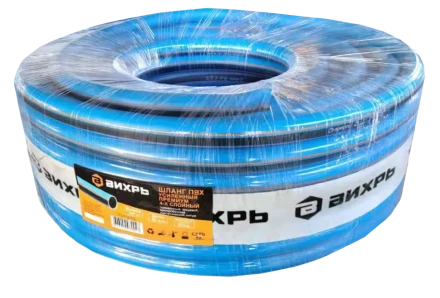 Шланг поливочный ПВХ усиленный премиум пищевой четырехслойный армированный 3/4 50м Вихрь купить в Новом Уренгое