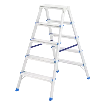 Стремянка двусторонняя 5 ступеней , алюминиевая Сибртех Россия 97925 купить в Новом Уренгое