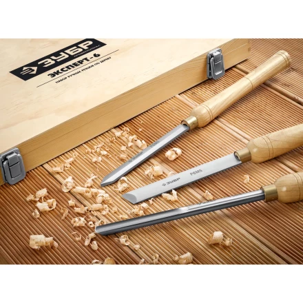 ЗУБР Эксперт-6, 6 предм., набор ручных резцов по дереву, Профессионал (18370) купить в Новом Уренгое