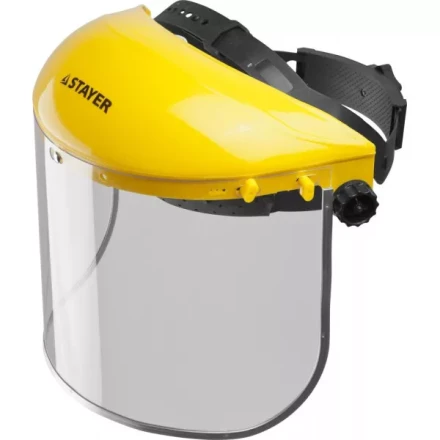 Щиток лицевой защитный STAYER &quot;MASTER&quot; пластиковое оголовье, разборная конструкция, визор из поликарбоната 400х200мм 11081 купить в Новом Уренгое