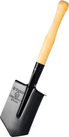 ЗУБР ПРОФИ-5С, 150х185х510мм, полотно рессорная сталь 1.6мм закалено, дерев. черенок высш. сорт, туристическая лопата, ПРОФЕССИОНАЛ (39458) купить в Новом Уренгое