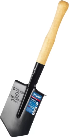 ЗУБР ПРОФИ-5С, 150х185х510мм, полотно рессорная сталь 1.6мм закалено, дерев. черенок высш. сорт, туристическая лопата, ПРОФЕССИОНАЛ (39458) купить в Новом Уренгое