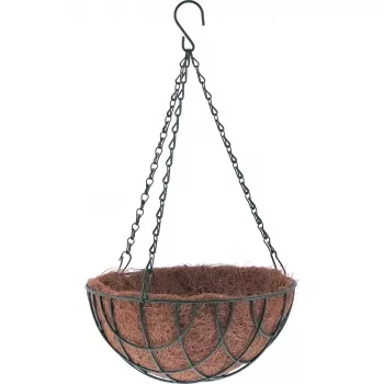 Кашпо подвесное с вкладышем из коковиты полукруглое d35 PALISAD 69023 купить в Новом Уренгое