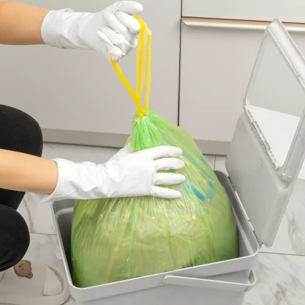 Пакеты для мусора с завязками 35 л x 15 шт., зеленые, Home Palisad 927175 купить в Новом Уренгое