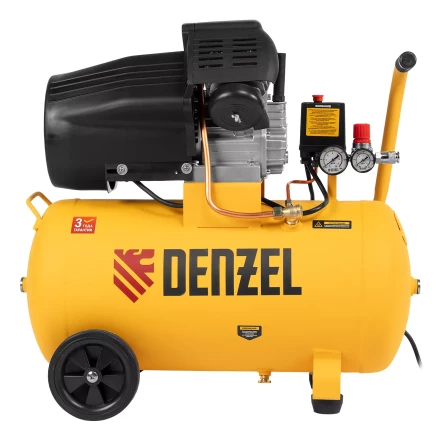 Компрессор воздушный прям. привод Denzel DCV1800/50 58168, 1,8 кВт, 50 литров, 320 л/мин купить в Новом Уренгое