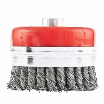 Щетка для УШМ Heavy Duty, 100 мм, М14, &quot;чашка&quot;, крученая металлическая проволока  MATRIX 74672 купить в Новом Уренгое