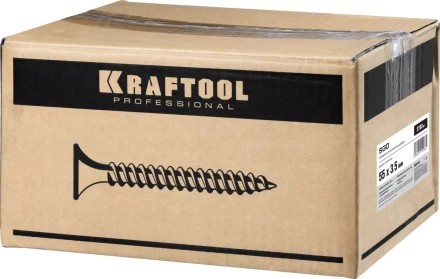 Саморезы СГД гипсокартон-дерево, 55 х 3.5 мм, 2 700 шт, фосфатированные, KRAFTOOL 3005-55 купить в Новом Уренгое