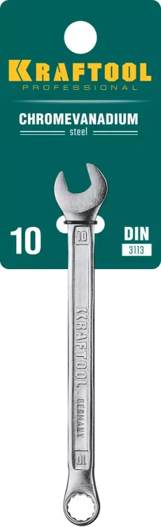Ключи комбинированные KRAFTOOL, Cr-V, DIN 3113 27079-10 купить в Новом Уренгое