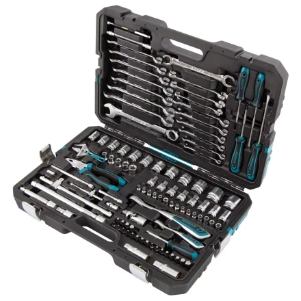 Набор инструментов 101 предмет, 120 зубьев, CrV, 1/4&quot;, 1/2&quot; Gross 14151 купить в Новом Уренгое