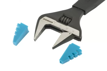 Ключ разводной 250 мм CrV тонкие губки защитные насадки GROSS 15569 купить в Новом Уренгое