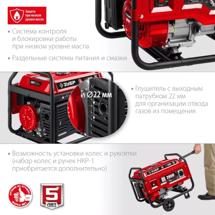 ЗУБР 2800 Вт, бензиновый генератор (СБ-2800) купить в Новом Уренгое