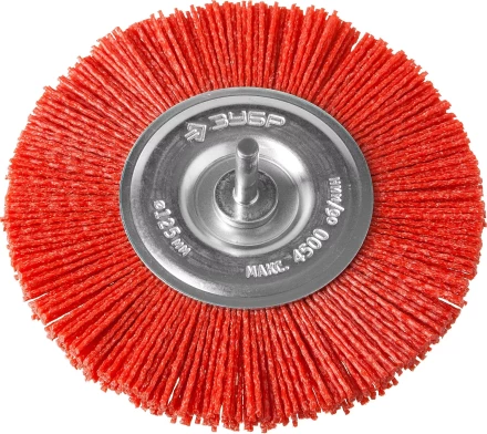 ЗУБР &quot;ПРОФЕССИОНАЛ&quot;. Щетка дисковая для дрели, нейлоновая проволока с абразивным покрытием, 125мм 35161-125_z02 купить в Новом Уренгое