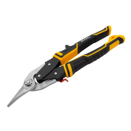 Ножницы по металлу Denzel, 270 мм, прямой и левый рез, сталь-СrMo, трехкомпонентные рукоятки, 78372 купить в Новом Уренгое