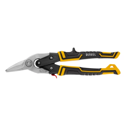Ножницы по металлу Denzel, 270 мм, прямой и левый рез, сталь-СrMo, трехкомпонентные рукоятки, 78372 купить в Новом Уренгое