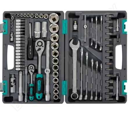 Набор инструментов 82 предмета 12 гранные головки STELS 14117 купить в Новом Уренгое