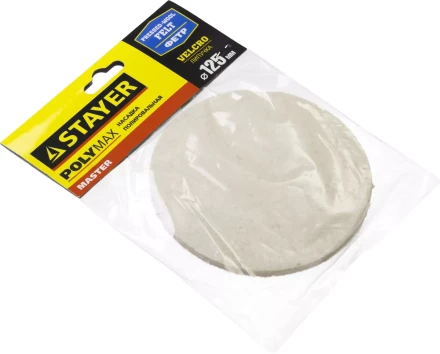 Полировальная насадка STAYER &quot;MASTER&quot; из фетра на липучке d=125мм 35930-125 купить в Новом Уренгое