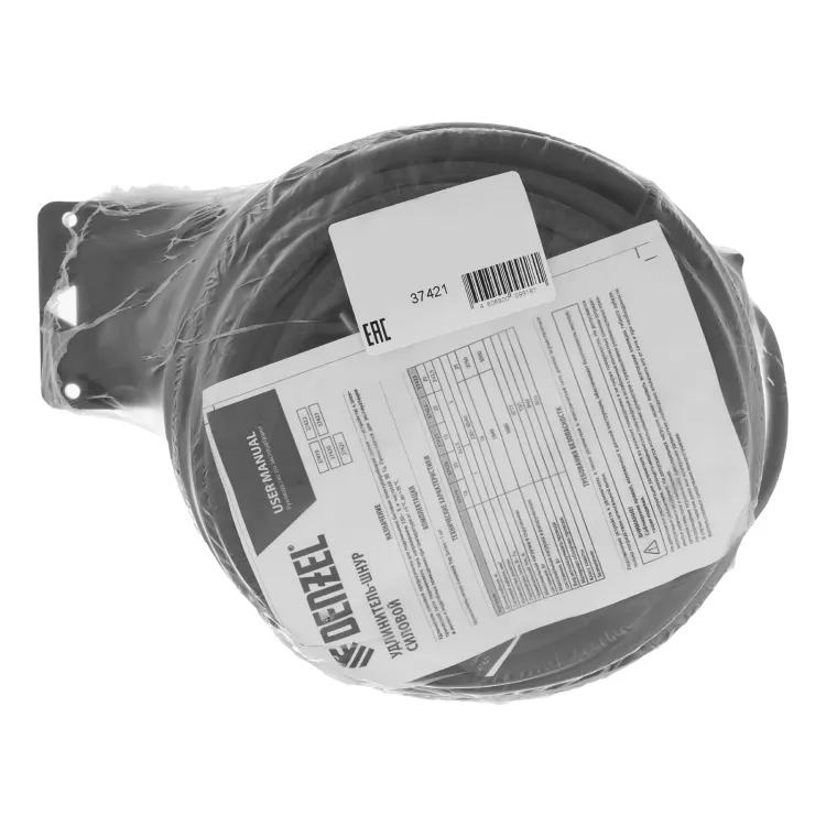 Удлинитель-шнур силовой Denzel Top Series 37421, КГТТ, 10м, 3 розетки, 3 x 1,5 мм, 3 м купить в Новом Уренгое