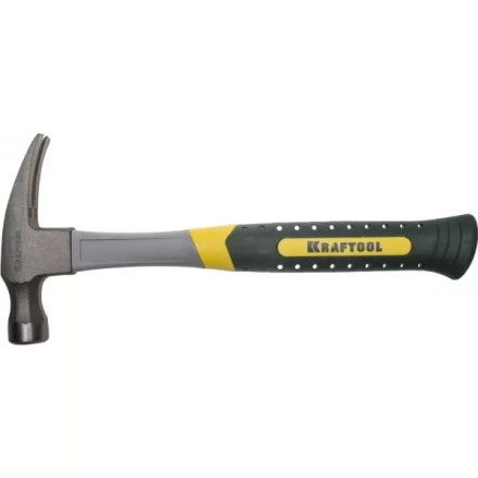 Молоток-гвоздодер RIP 450 г с фиберглассовой рукояткой, KRAFTOOL 20281-450 20281-450 купить в Новом Уренгое
