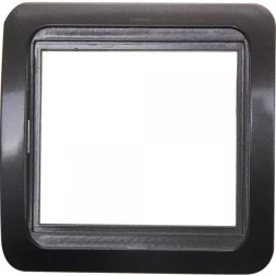 Панель СВЕТОЗАР "ГАММА" накладная, цвет темно-серый металлик, 1 гнездо SV-54145-DM