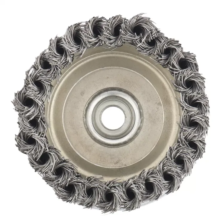 Щетка для УШМ Heavy Duty, 125 мм, М14, "чашка", крученая металлическая проволока  MATRIX 74674 купить в Новом Уренгое