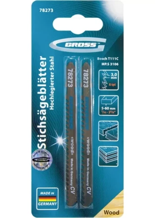 Полотна для электролобзика по дереву 2 шт 3106 - T111C GROSS 78273 купить в Новом Уренгое