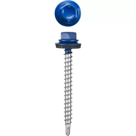 Саморезы СКД кровельные, RAL 5005 синий насыщенный, 51 х 4.8 мм, 1 200 шт, для деревянной обрешетки, STAYER 30300-48-051-5005 купить в Новом Уренгое