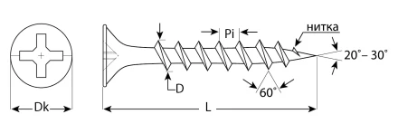 Саморезы ЗУБР СГД 16 х 3.5 мм фосфатированное покрытие 1000 шт Профессионал 300031-35-016 купить в Новом Уренгое