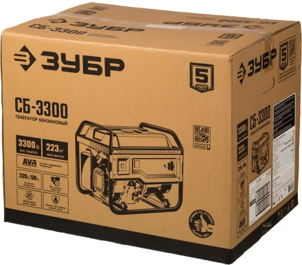 ЗУБР 3300 Вт, бензиновый генератор (СБ-3300) купить в Новом Уренгое