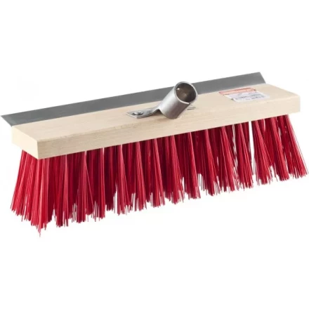 Щетка GRINDA &quot;EURO&quot; уличная без ручки, с мет скребком, буковая колодка, жесткая щетина, мет держатель для черенка, 30см 39195-30 купить в Новом Уренгое