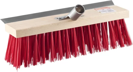 Щетка GRINDA &quot;EURO&quot; уличная без ручки, с мет скребком, буковая колодка, жесткая щетина, мет держатель для черенка, 30см 39195-30 купить в Новом Уренгое