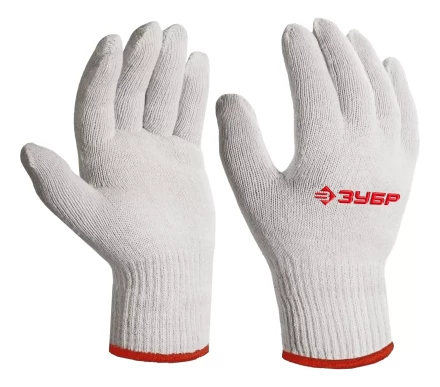 ЗУБР ОПТИМА, S-M, х/б перчатки без покрытия, 10 класс (11445-M) купить в Новом Уренгое
