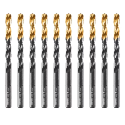 Сверло по металлу, 7 мм, HSS-Tin, Golden Tip, 10 шт. Denzel 717217 купить в Новом Уренгое