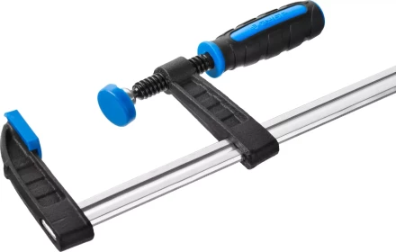 Струбцина ЗУБР &quot;ПРОФЕССИОНАЛ&quot;, тип &quot;F&quot;, двухкомпонентная ручка, стальная закаленная рейка, 80х300мм 32155-080-300 купить в Новом Уренгое