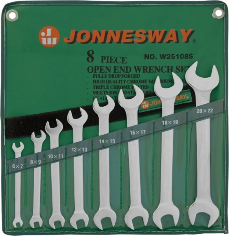 Набор ключей рожковых 6-22мм 8предметов Jonnesway W25108S 47336 купить в Новом Уренгое