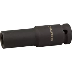 Торцовая головка KRAFTOOL "INDUSTRIE QUALITAT" ударная, удлиненная (1/2"), FLANK, Cr-Mo, фосфатированная, 13 мм 27942-13_z01