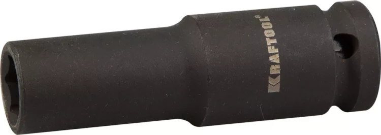 Торцовая головка KRAFTOOL "INDUSTRIE QUALITAT" ударная, удлиненная (1/2"), FLANK, Cr-Mo, фосфатированная, 13 мм 27942-13_z01 купить в Новом Уренгое