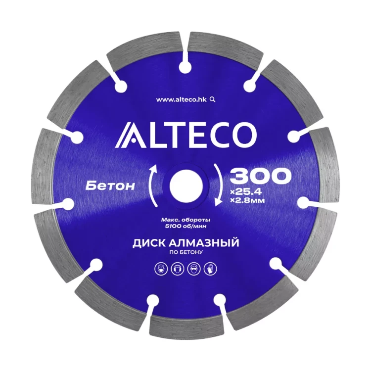 Диск алмазный по бетону ALTECO 300x25.4x2.8 мм 66520 купить в Новом Уренгое
