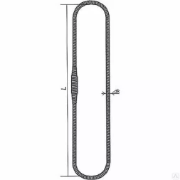 Строп канатный кольцевой СКК 20 т L=5.5 м заплет на станке