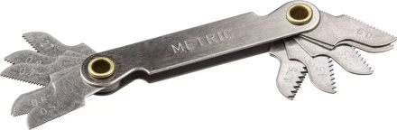 Шаблон STAYER "PROFI" для определения шага метрич резьбы,0,5-1,75мм и трубной резьбы с шагом 0,907 и 1,07мм(27,28 tpi) 28041 купить в Новом Уренгое