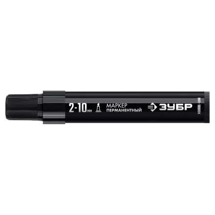 ЗУБР МП-1000К чёрный, 2-10 мм, клиновидный перманентный маркер (06333-2) купить в Новом Уренгое
