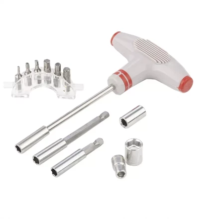 Отвертка с Т-образной эргономичной ручкой и набором насадок 36 штук CrV в пластиковом боксе MTX 115729 купить в Новом Уренгое