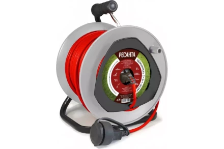 Удлинитель силовой на катушке Ресанта СУ-2х1-30/2ВР (с выкл., 1 розетка, IP44) 61/118/11 купить в Новом Уренгое