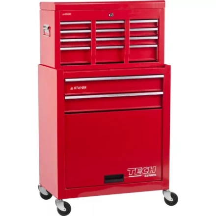 Тележка инструментальная STAYER &quot;MASTER&quot; комбо, 2 ящика + ящик настольный, 7 полок, 616х330х742мм 38909-K купить в Новом Уренгое